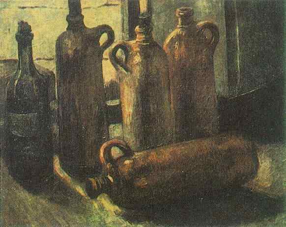 Still Life With Five Bottles — Vincent Willem Van Gogh