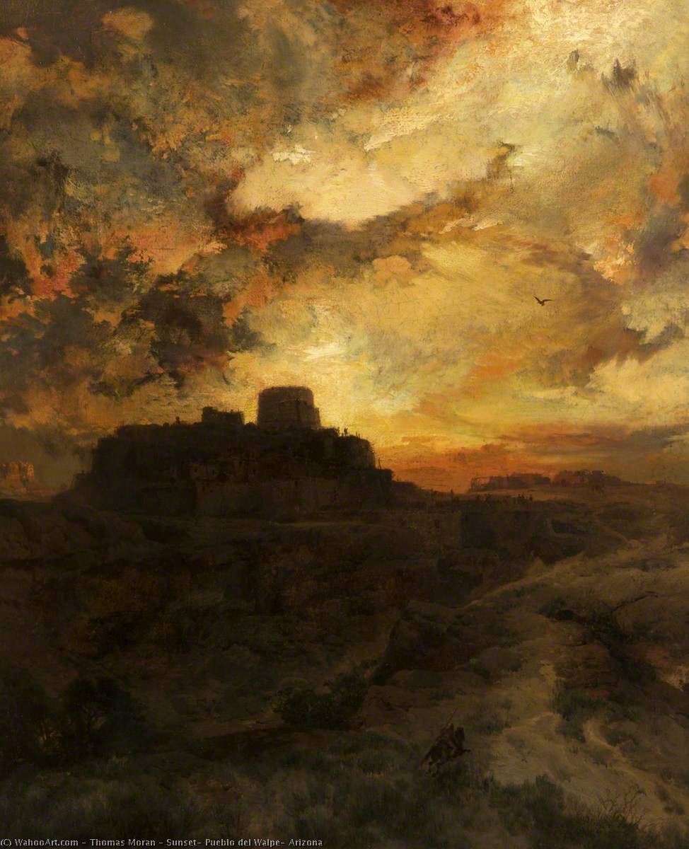Sunset, Pueblo Del Walpe, Arizona — Thomas Moran
