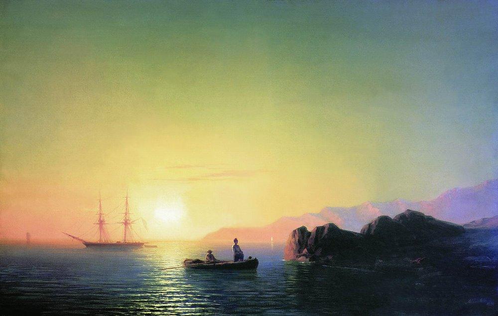 Sunset At The Crimean Coast — Ivan Konstantinovich Aivazovsky