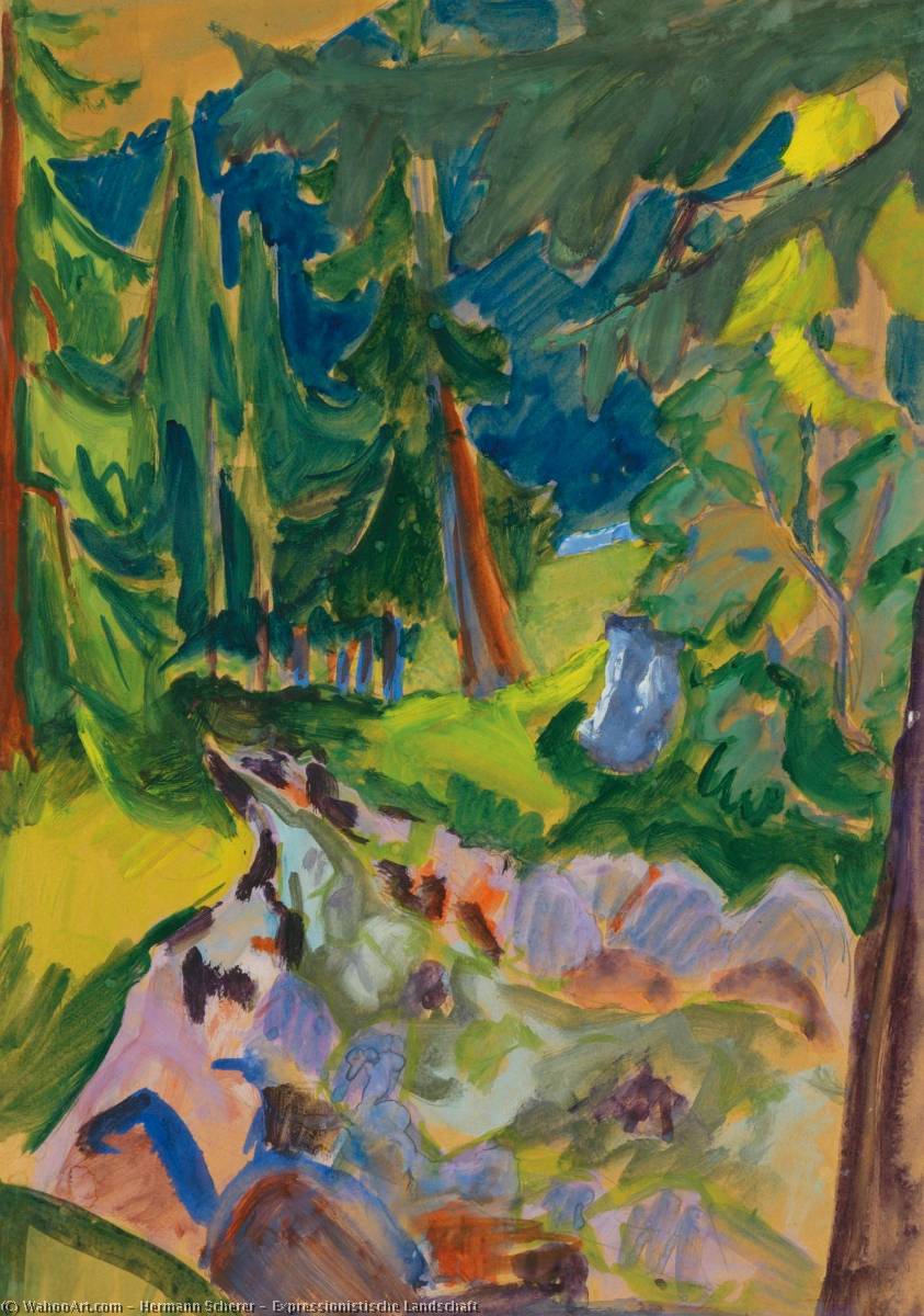 Expressionistische Landschaft — Hermann Scherer