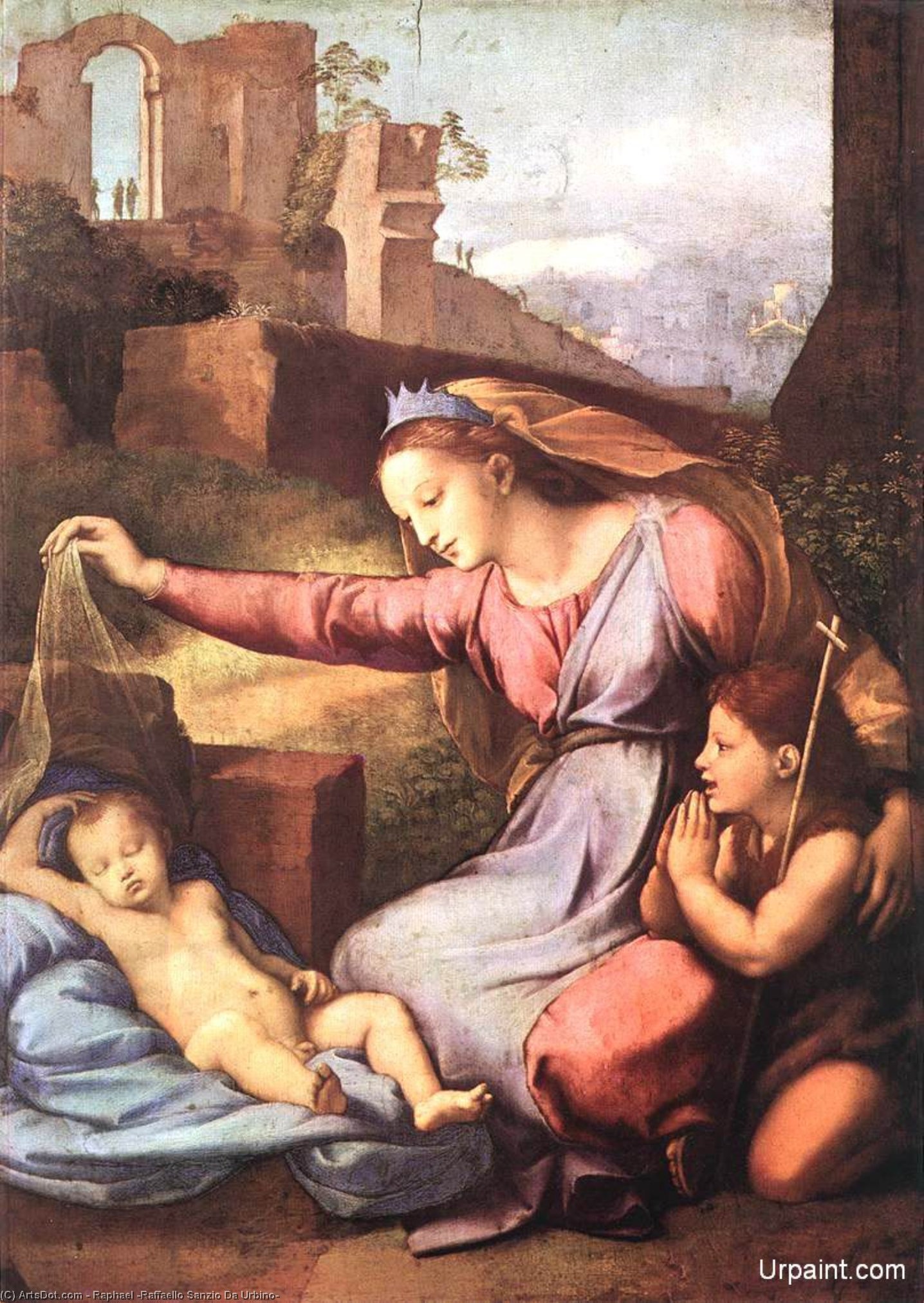 The Madonna Of The Blue Diadem Or The Madonna Of The Veil — Raphael