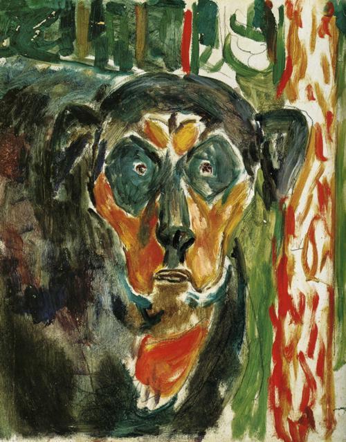 Head Of A Dog — Edvard Munch