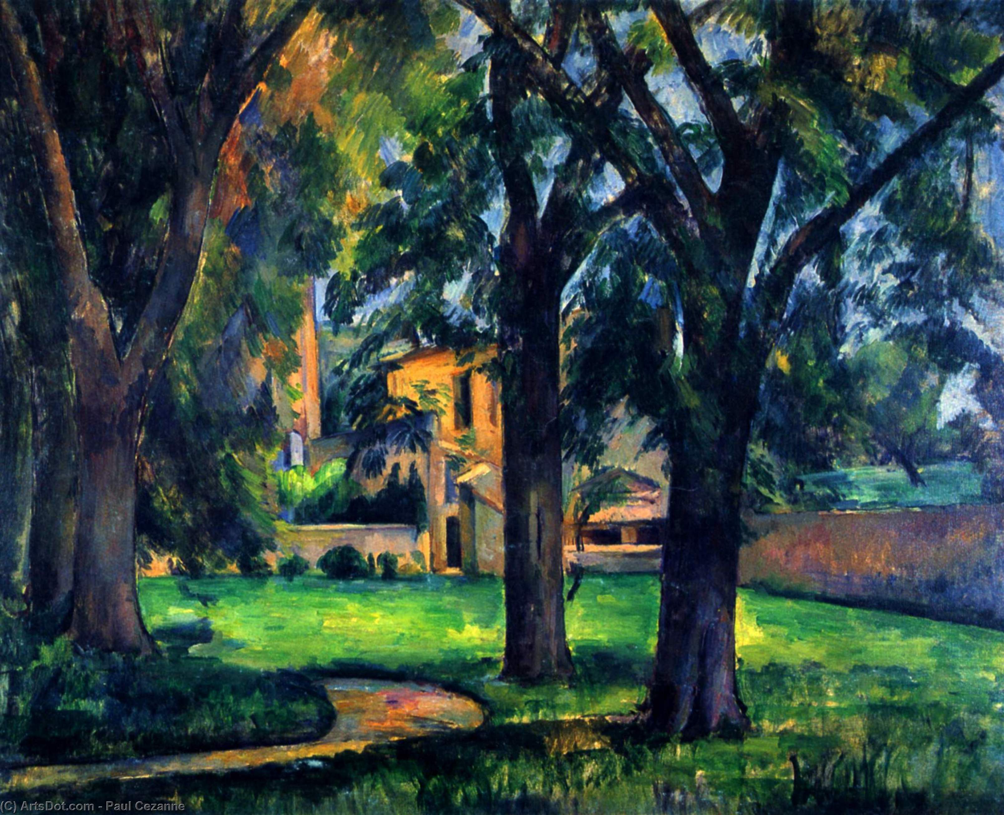 Chestnut Tree And Farm — Paul Cézanne