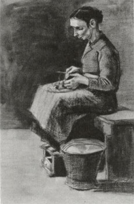 Sien, Peeling Potatoes — Vincent Willem Van Gogh
