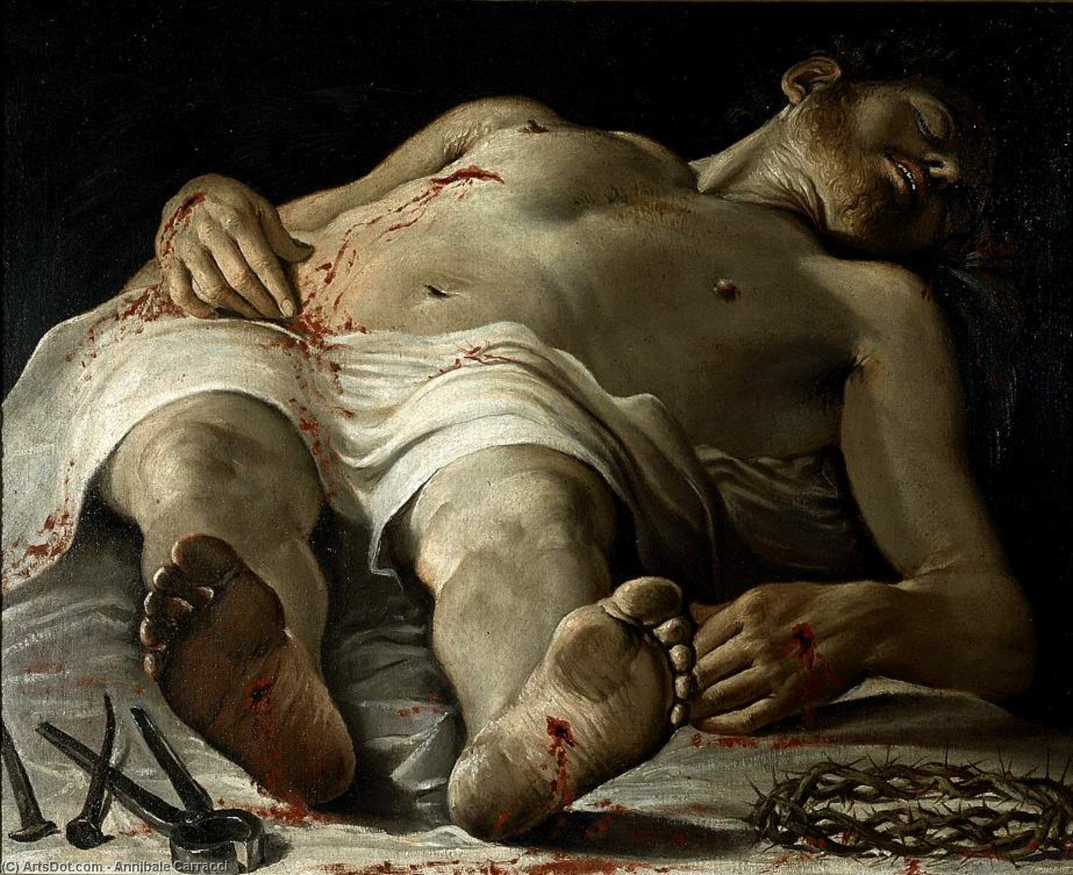 The Dead Christ — Annibale Carracci