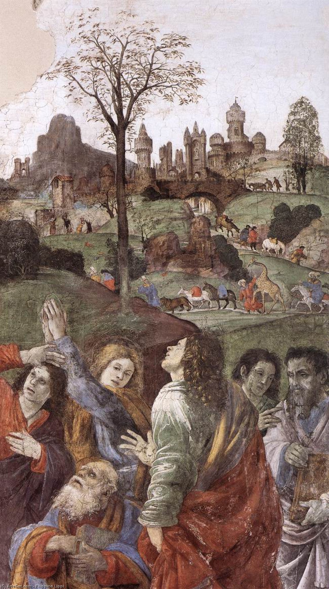 Assumption (detail) — Filippino Lippi