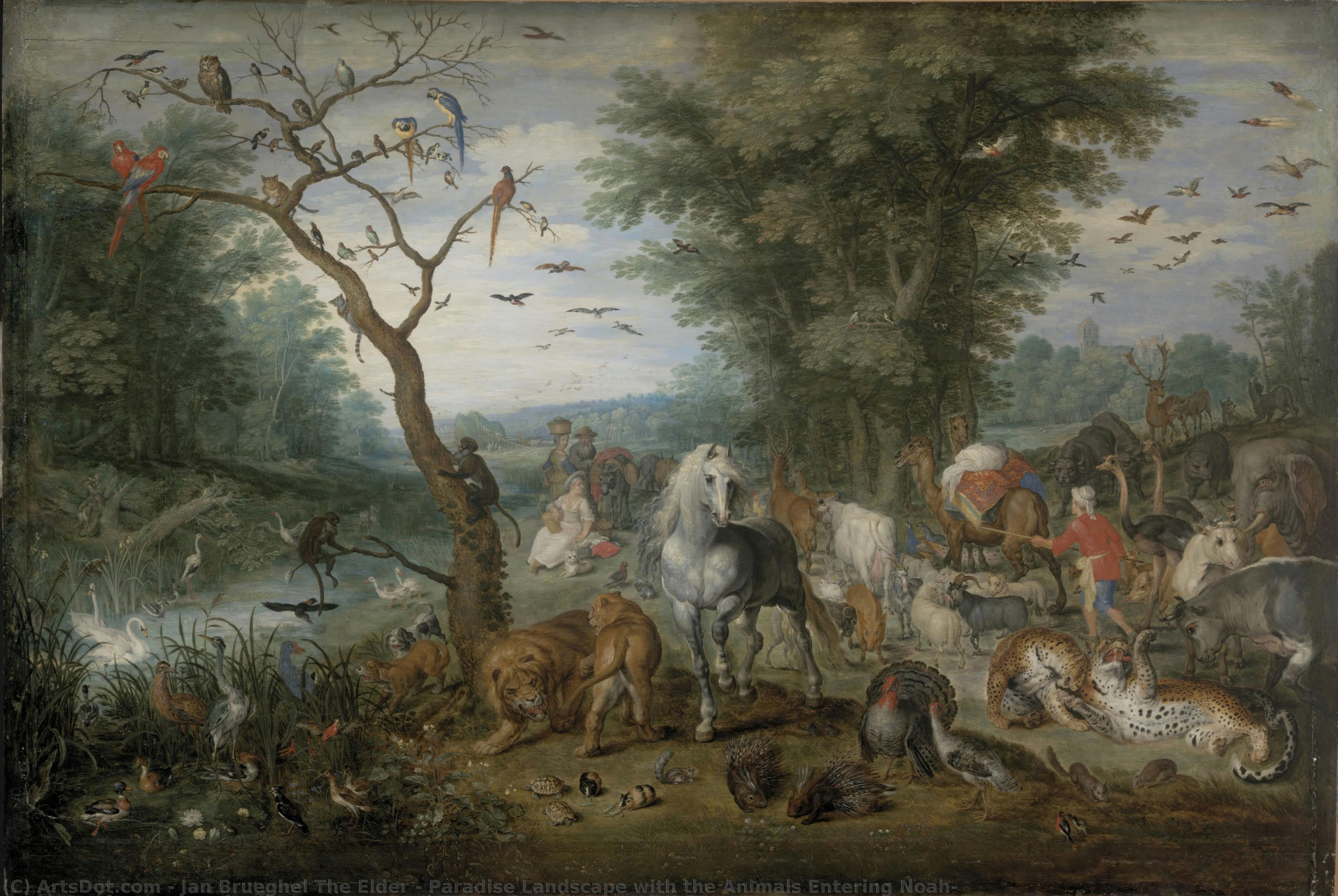 Paradise Landscape With The Animals Entering Noah — Jan Brueghel The Elder