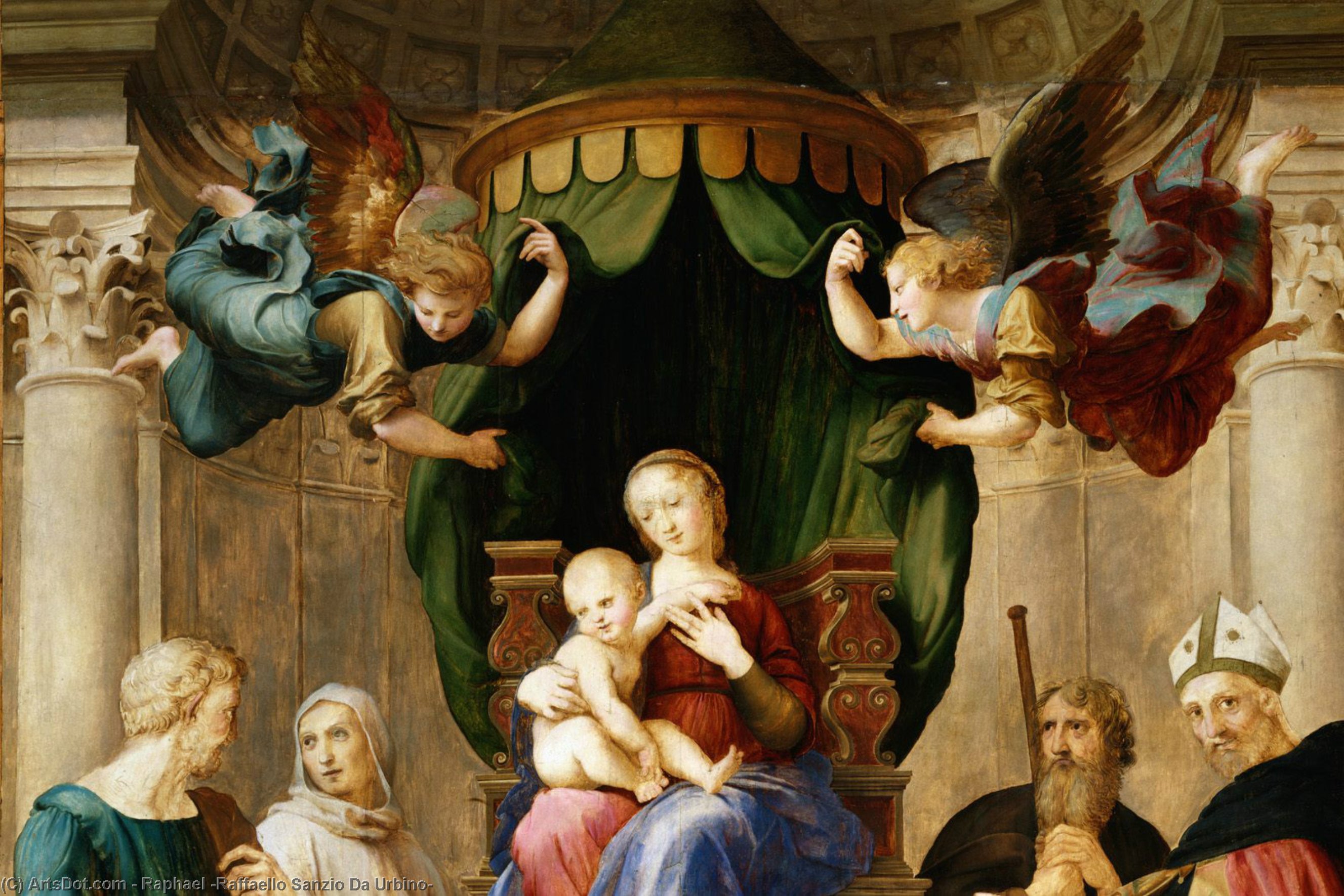 Madonna With The Baldachino (detail) — Raphael