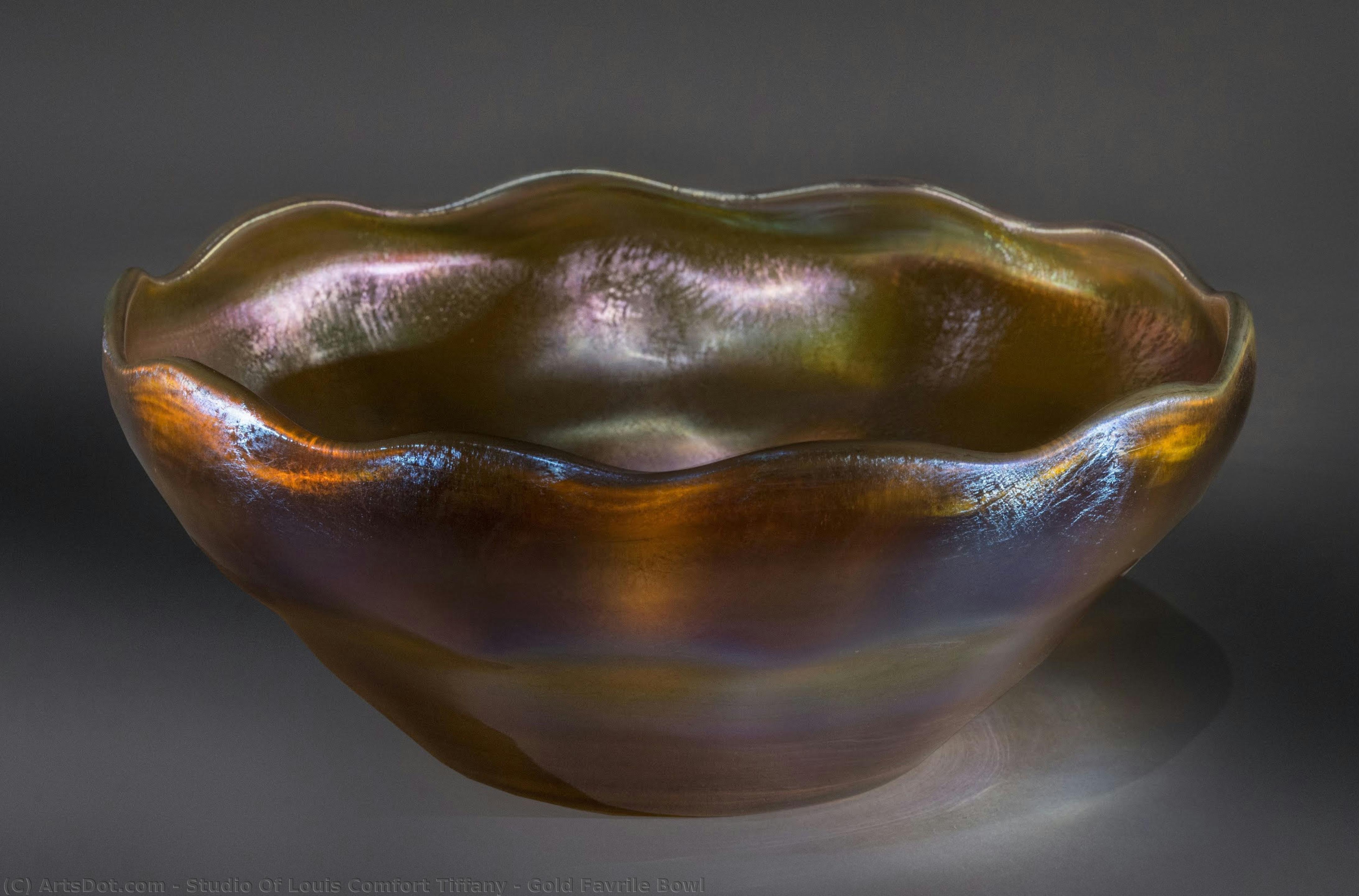 Gold Favrile Bowl — Studio Of Louis Comfort Tiffany