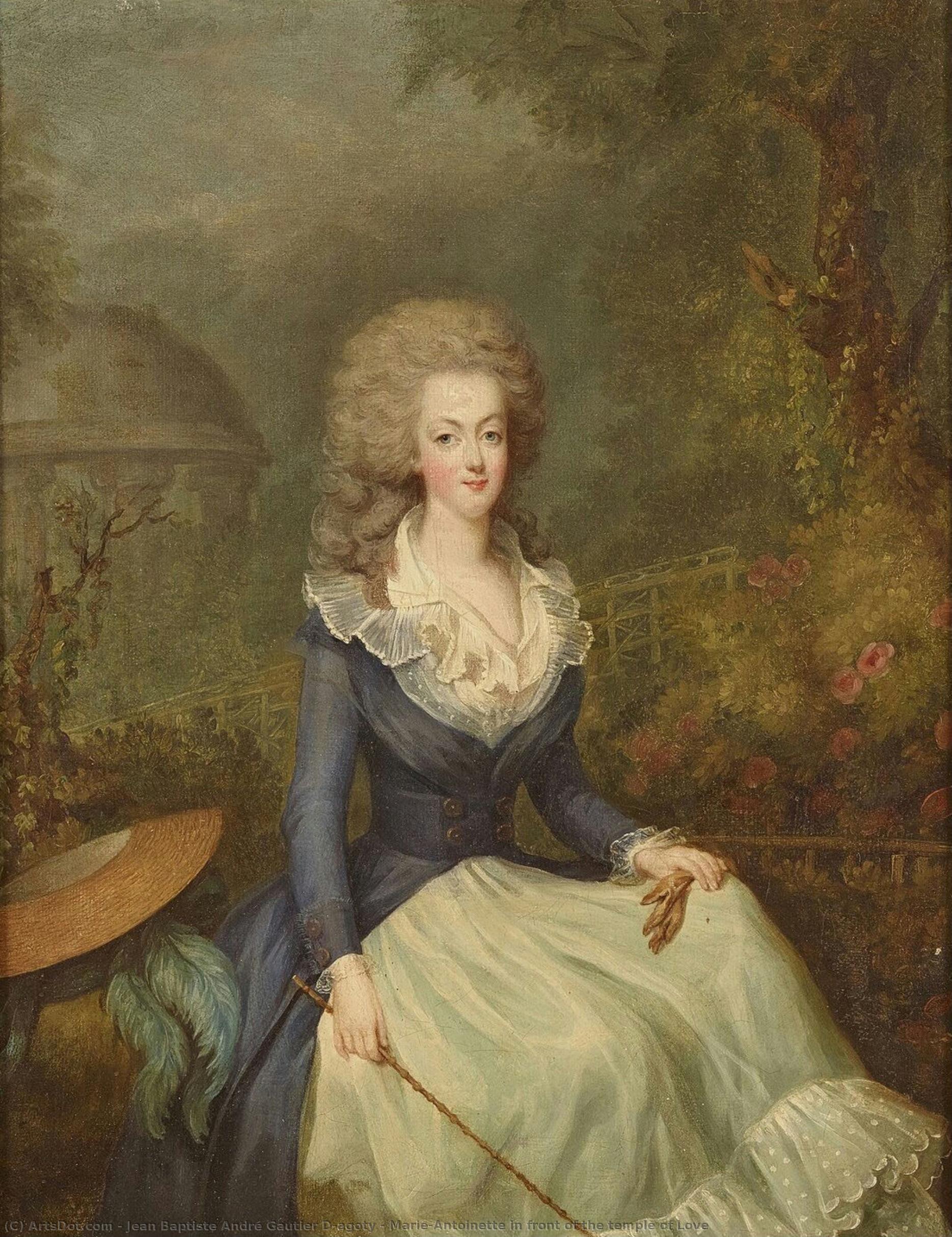 Marie-antoinette In Front Of The Temple Of Love — Jean Baptiste André Gautier D'agoty