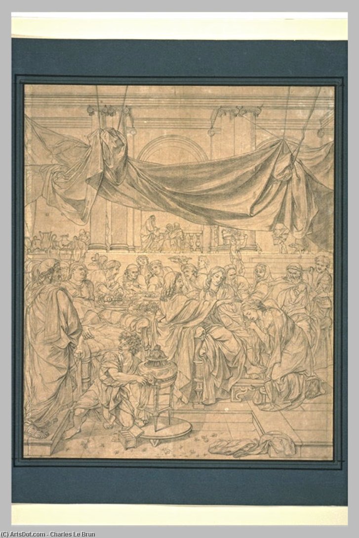 Le Repas Chez Simon — Charles Le Brun