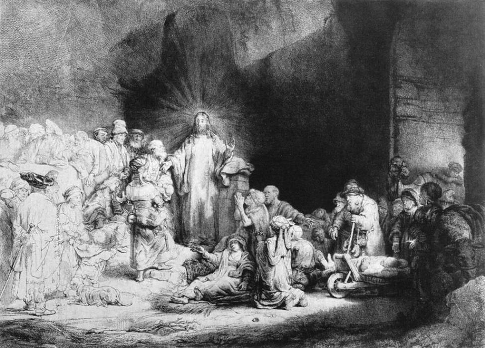 The Little Children Being Brought To Jesus — Rembrandt Van Rijn