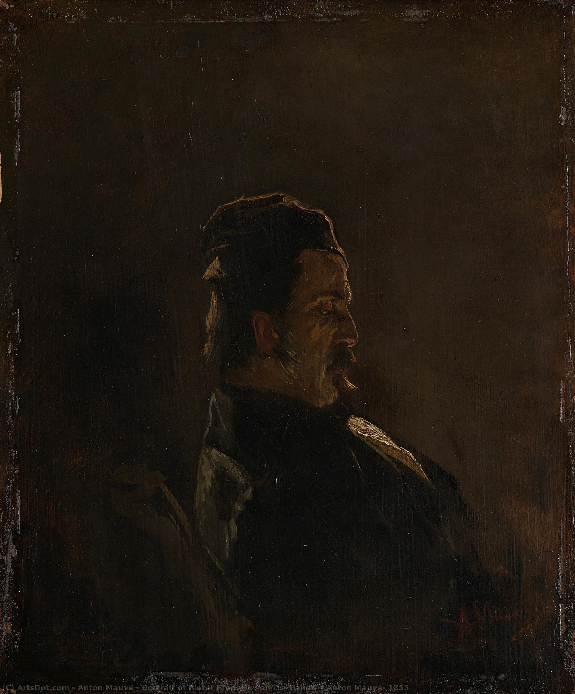 Portrait Of Pieter Frederik Van Os, Painter, Anton Mauve, 1855 — Anton Mauve