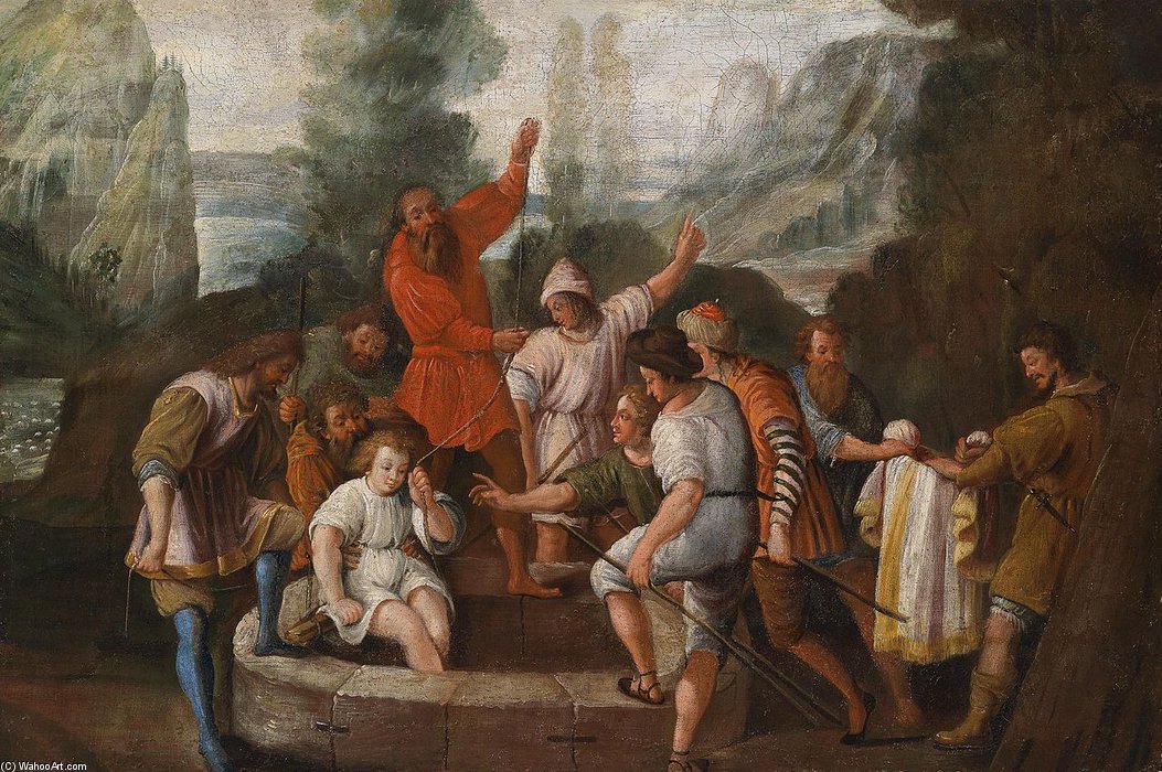 Joseph Wird Von Seinen Brudern In Den Brunnen Geworfen — Johann Heiss