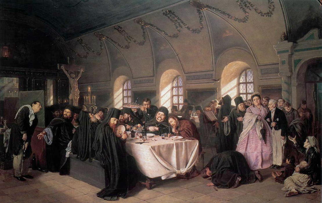 A Meal In The Monastery — Vasily Grigoryevich Perov