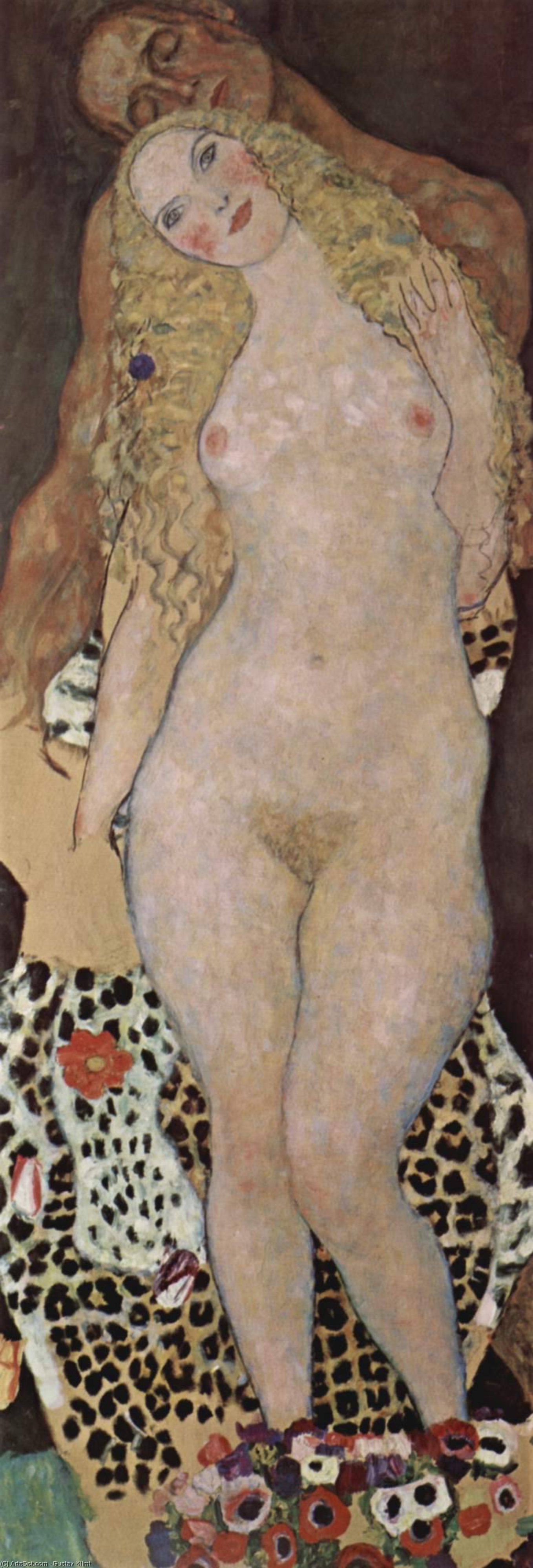 Adam And Eva (unfinished) — Gustav Klimt