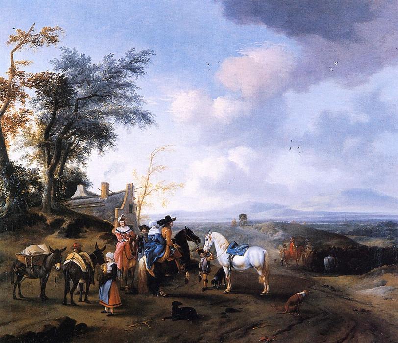 Landscape With Resting Travellers — Pieter Wouwerman
