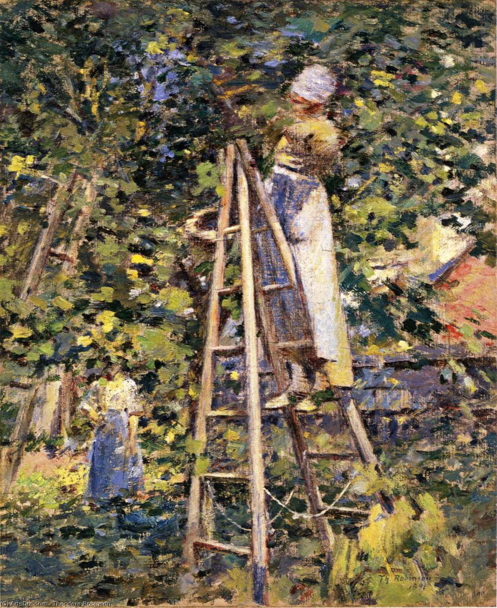 Gathering Plums — Theodore Robinson