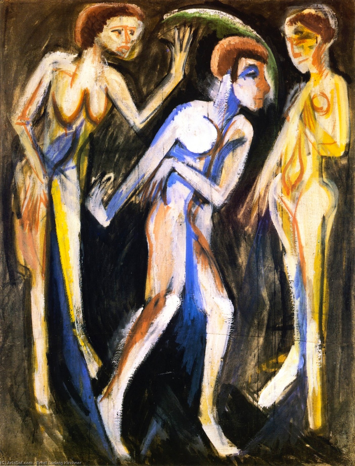 El Baile Entre Las Mujeres — Ernst Ludwig Kirchner