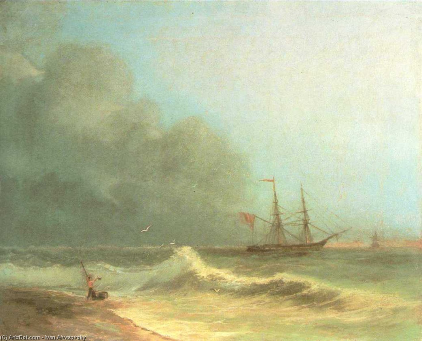 Sea Before Storm — Ivan Konstantinovich Aivazovsky