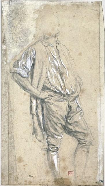 Study Of Young Man Standing — Jean-louis Ernest Meissonier