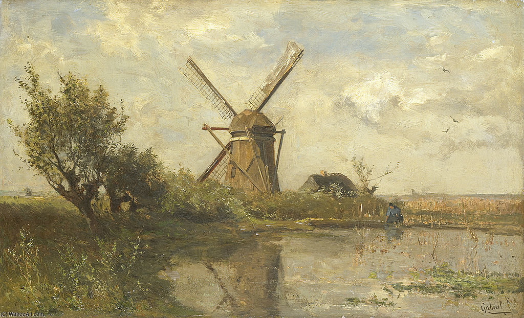 Mill On A Lake — Paul Joseph Constantine Gabriel