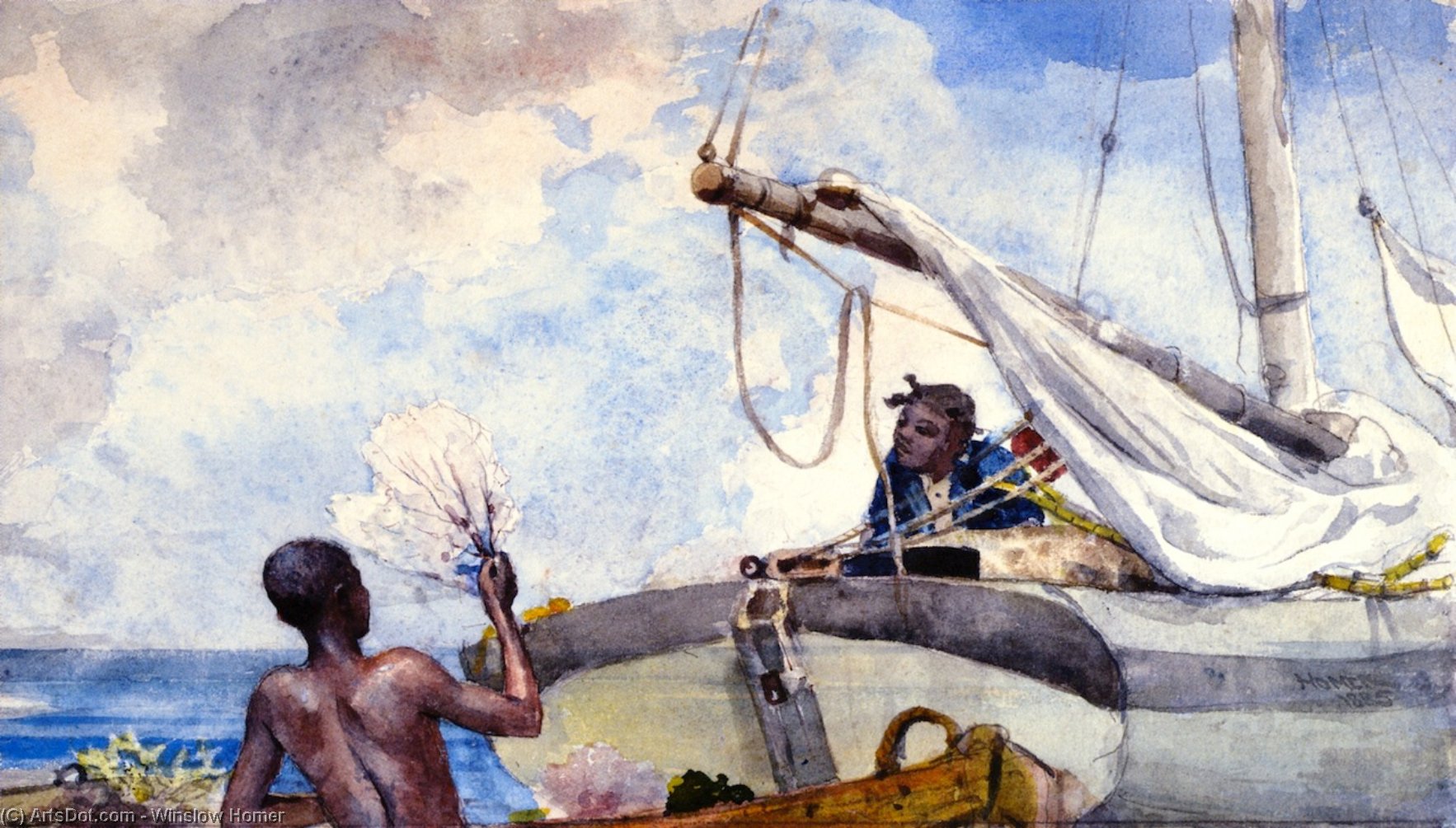 Sea Garden, Bahamas — Winslow Homer