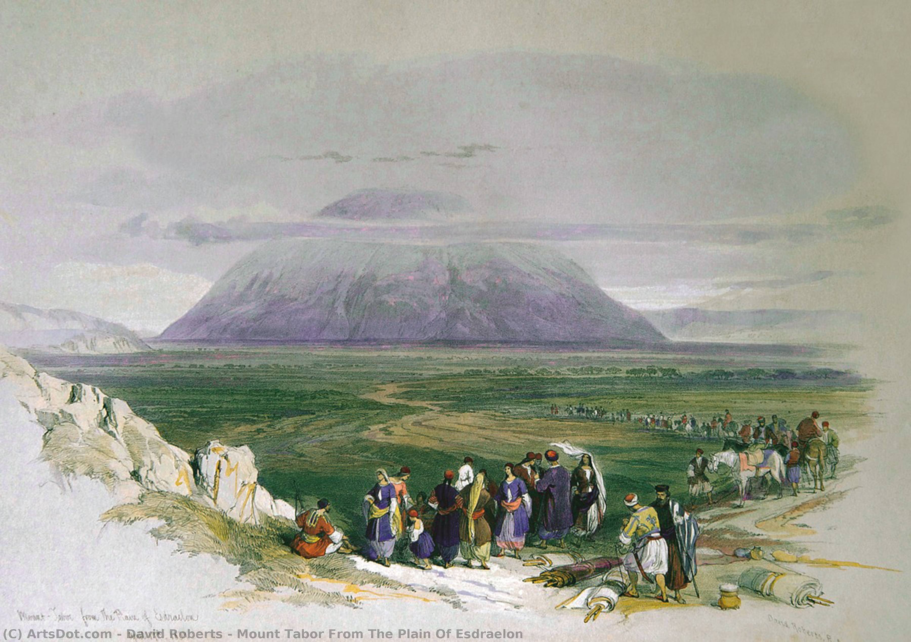 Mount Tabor From The Plain Of Esdraelon — David Roberts