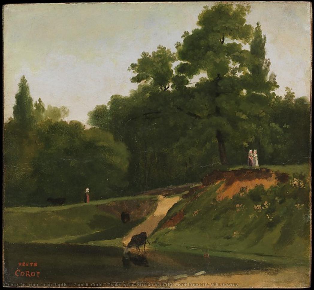 Banks Of The Stream Near The Corot Property, Ville D'avray — Jean-baptiste-camille Corot