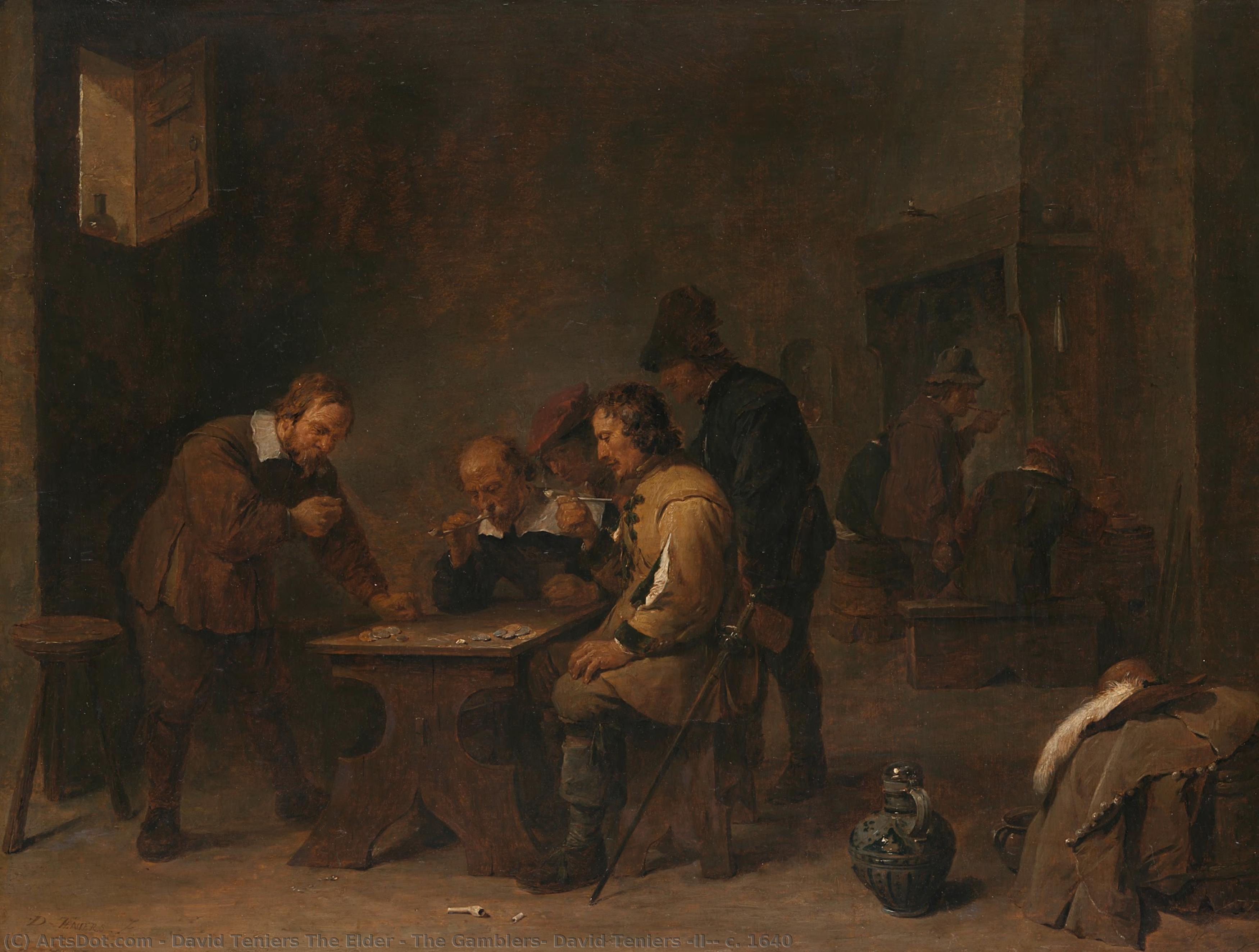 The Gamblers, David Teniers (ii), C. 1640 — David Teniers The Elder