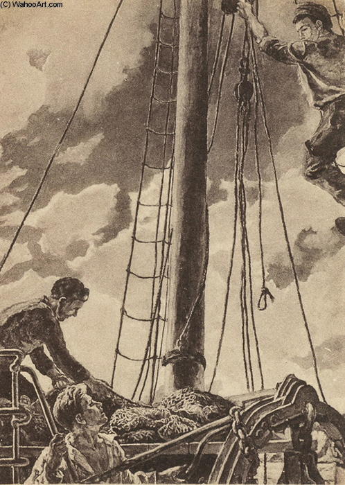 On The Deck Of The Trawler — Pyotr Konchalovsky