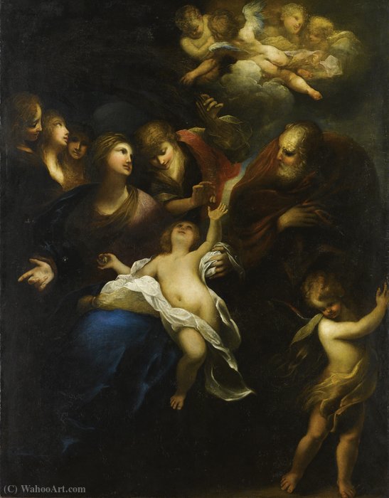 Sacra Famiglia E Angeli — Valerio Castello