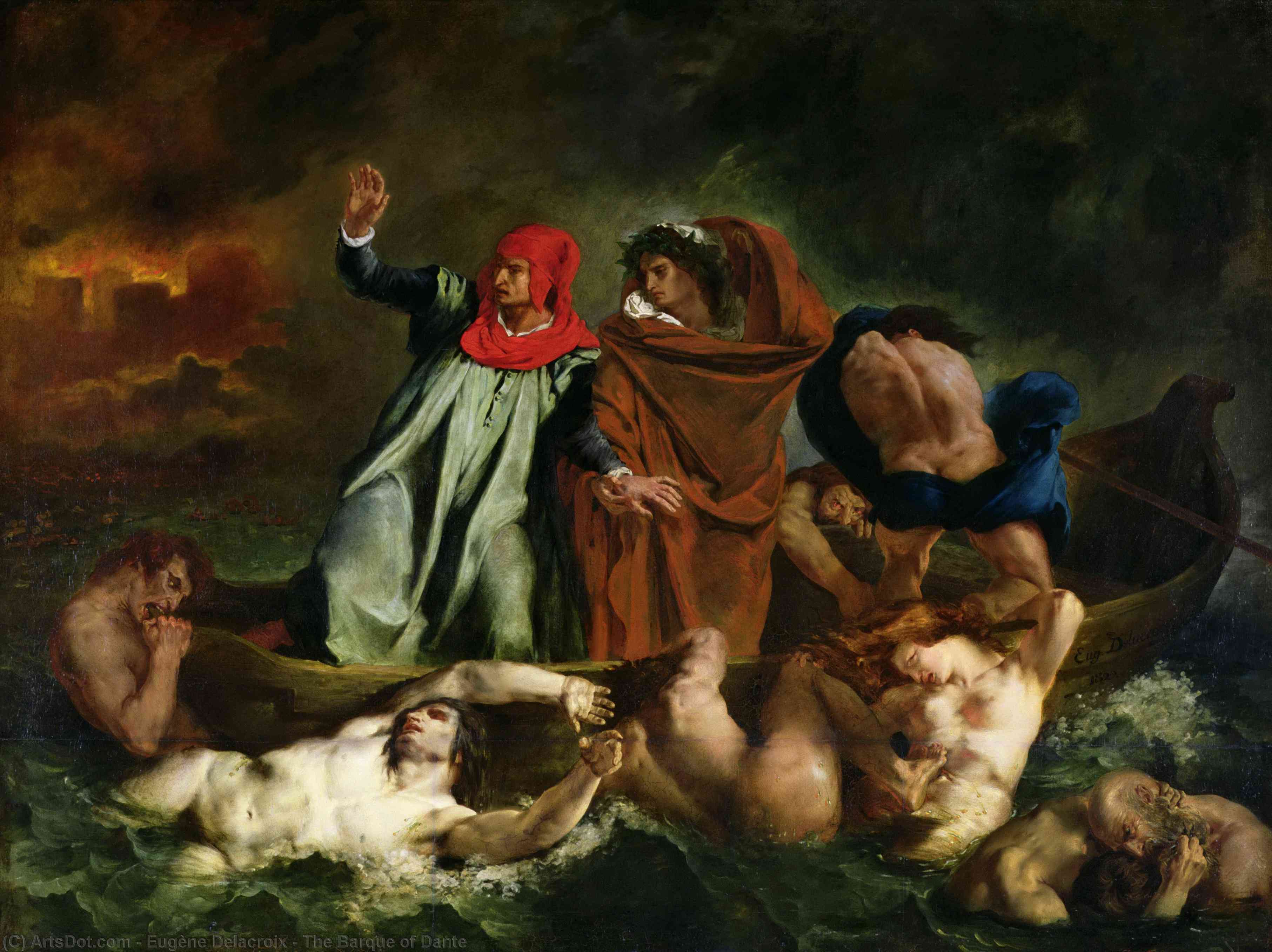The Barque Of Dante — Eugène Delacroix