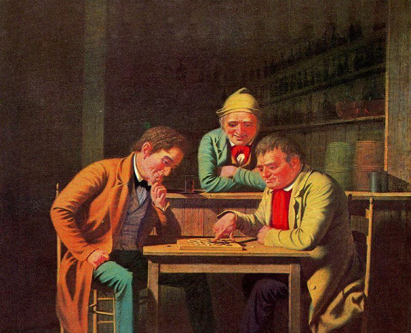 The Checker Players Or Playing Chequers — George Caleb Bingham