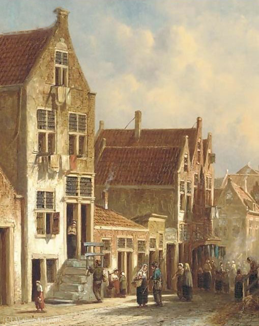 A Village Scene — Pieter Gerard Vertin