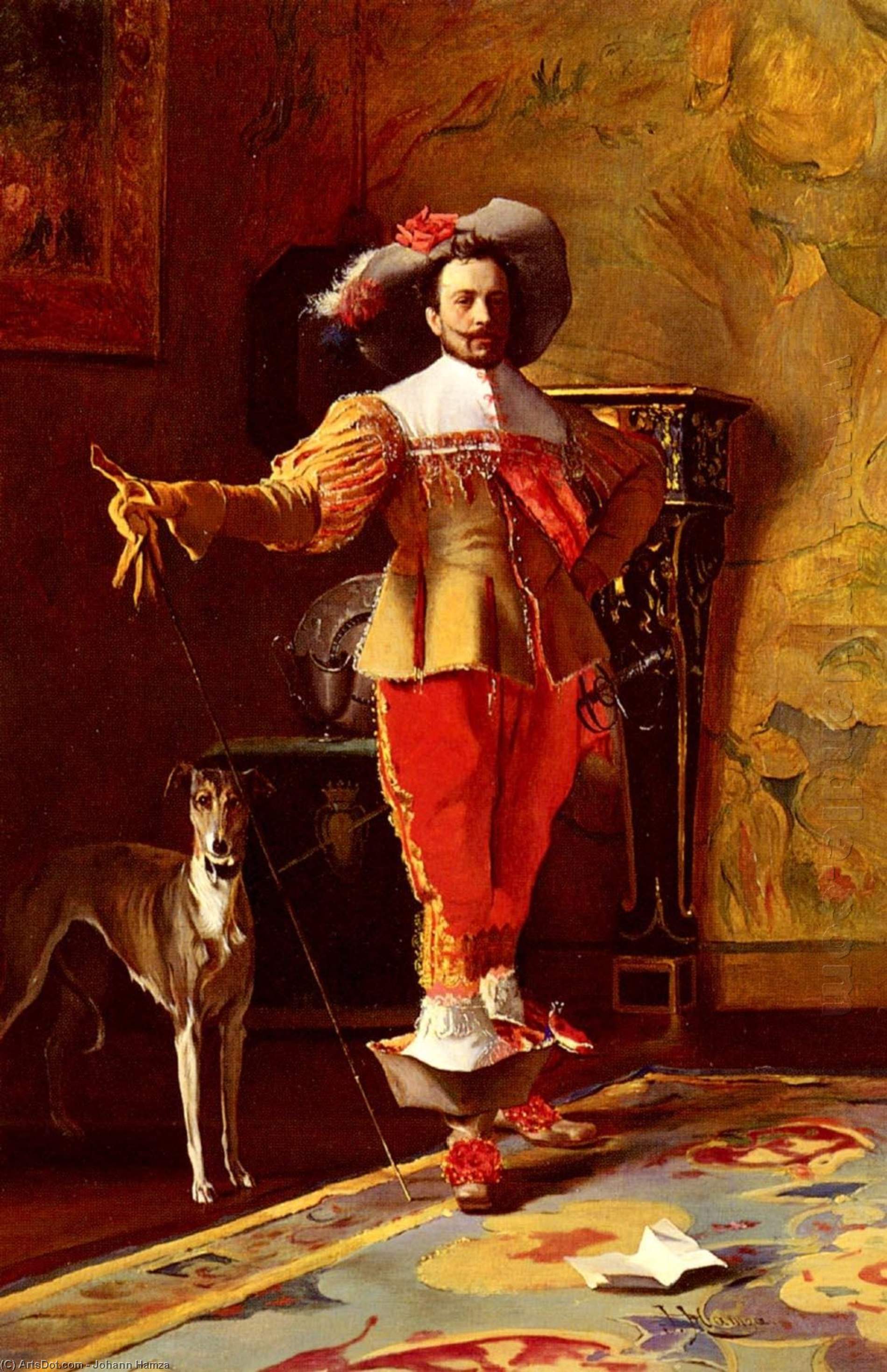 A Cavalier And His Hound — Johann Hamza