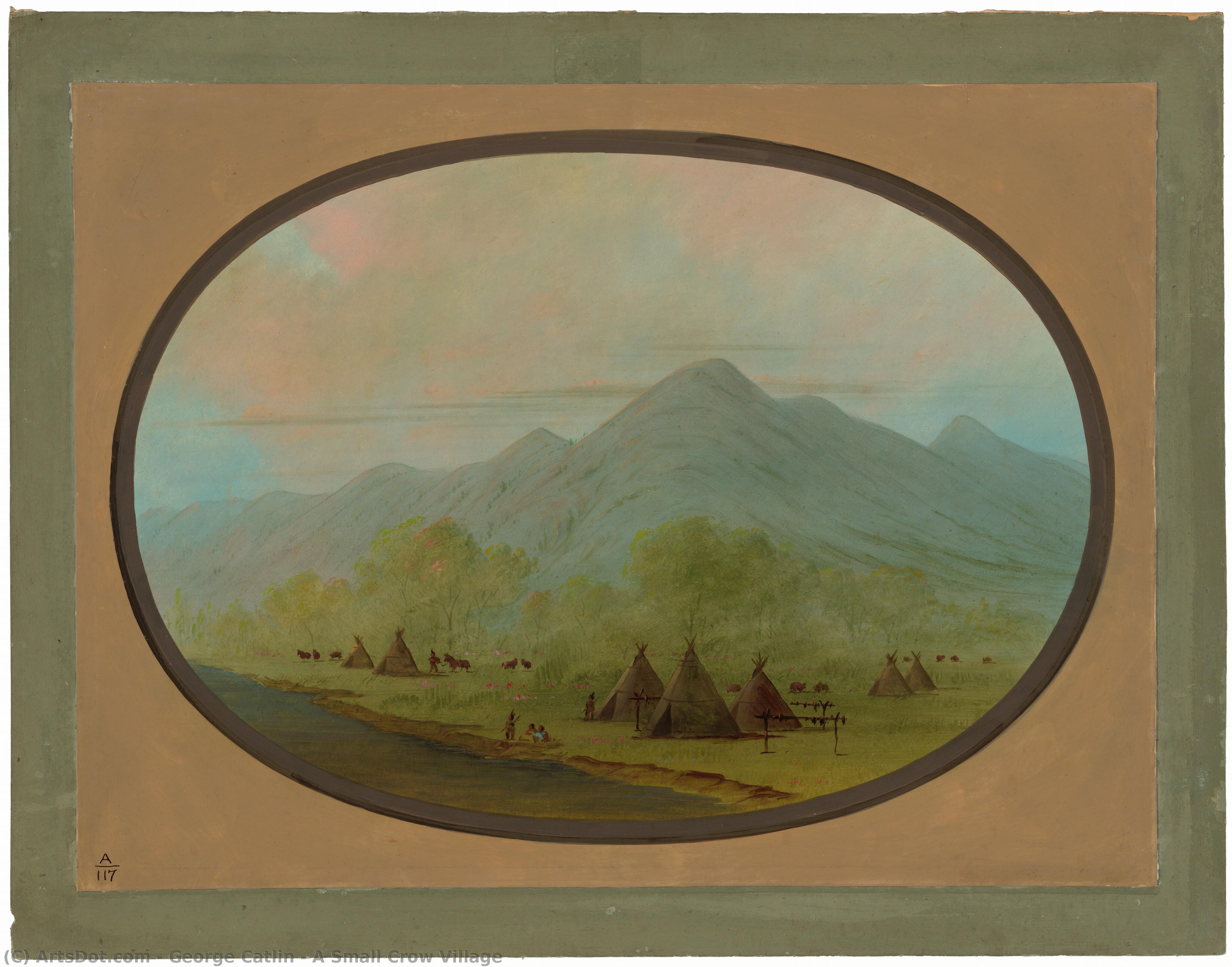 A Small Crow Village — George Catlin