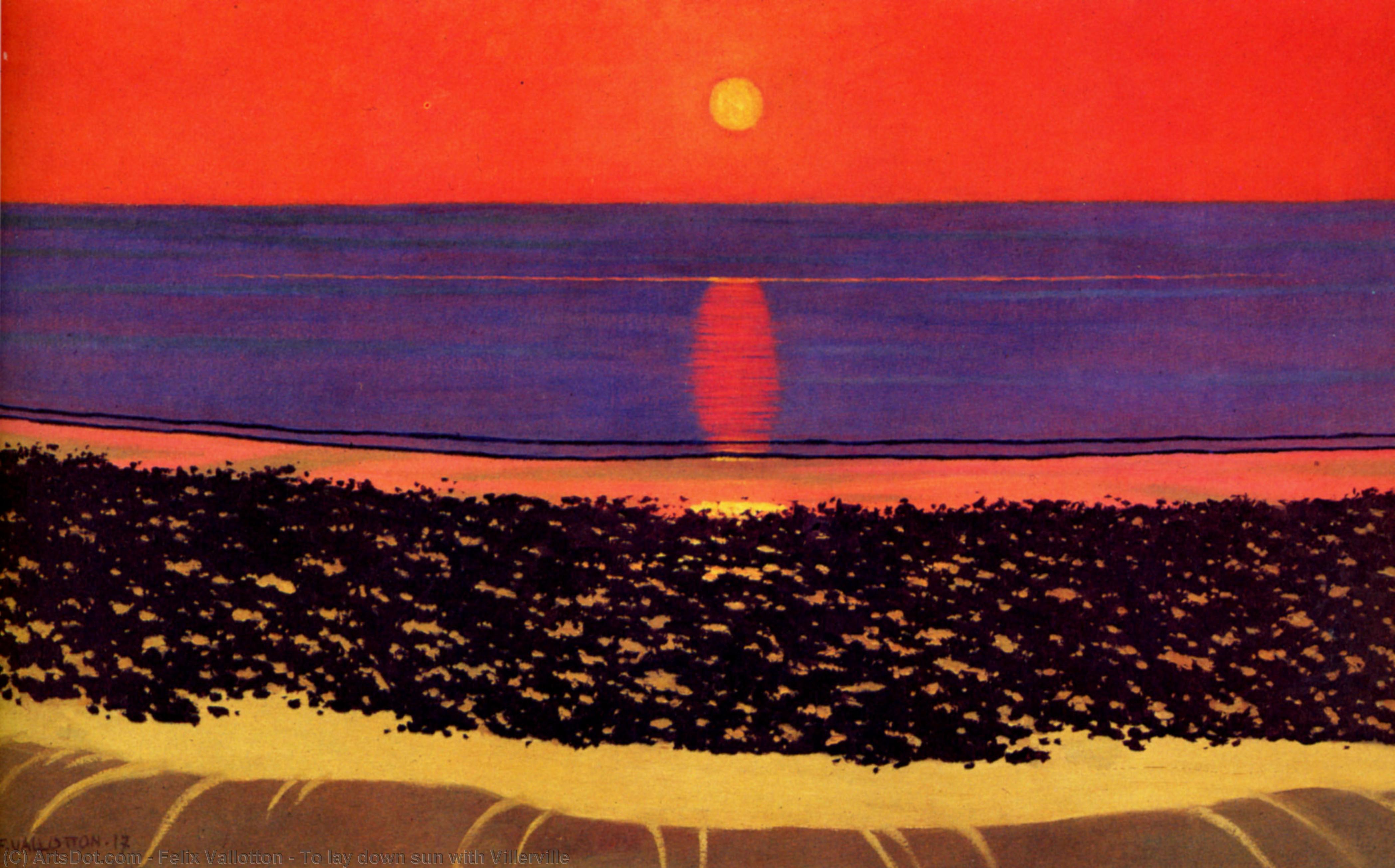 To Lay Down Sun With Villerville — Félix Vallotton