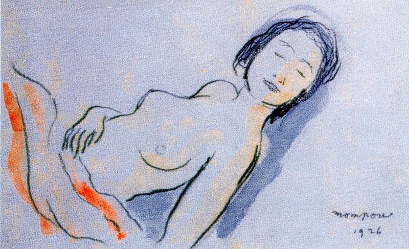 Sleeping Nude Girl — Josep Mompou Dencausse