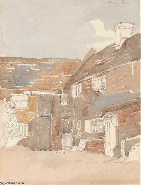 Houses At Teddington On The Thames — Peter De Wint