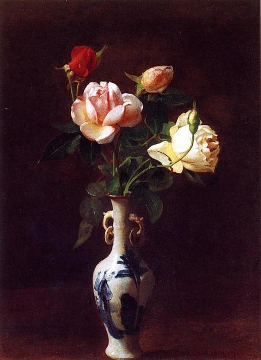 Roses In A Vase — George Cochran Lambdin