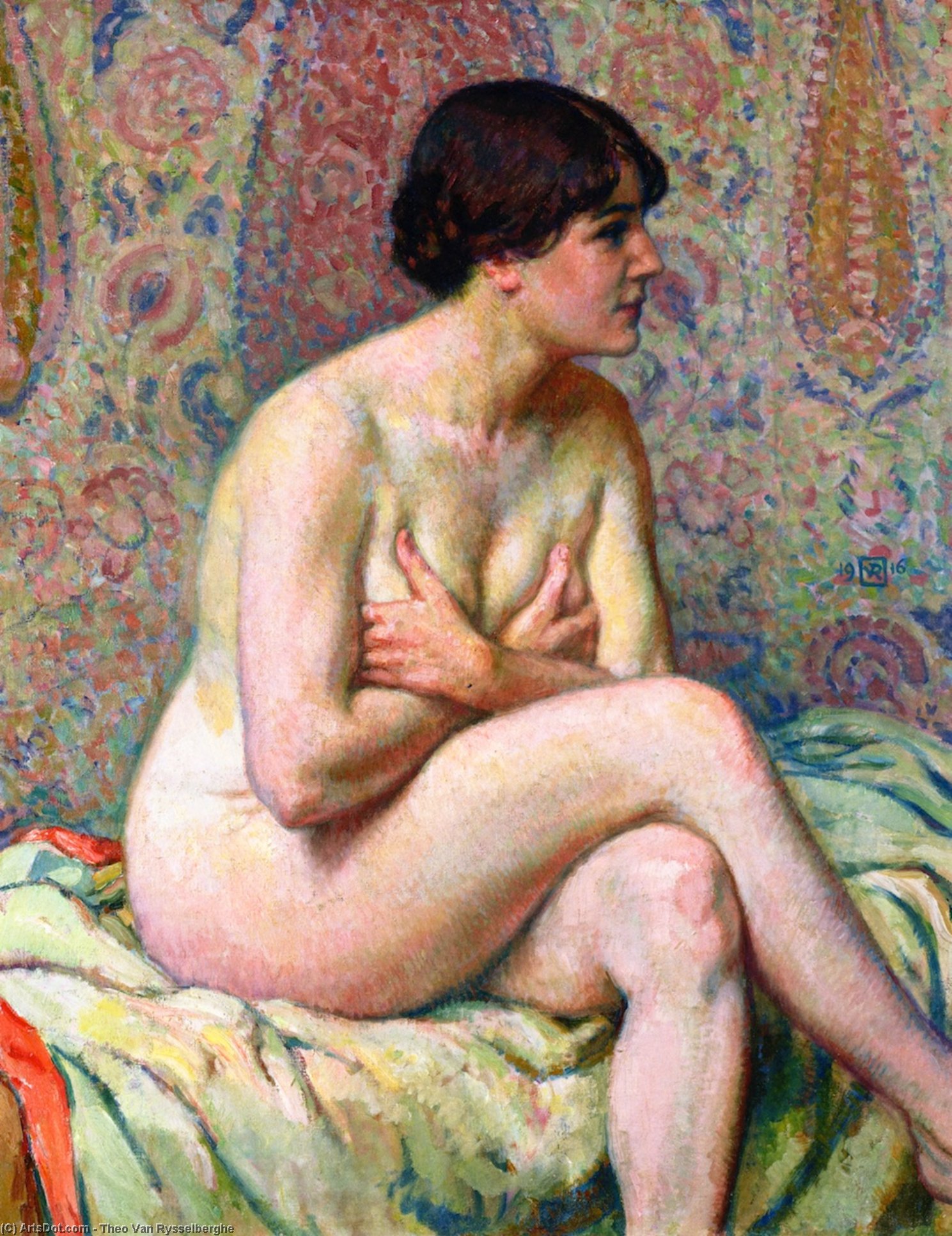 Seated Nude — Theo Van Rysselberghe