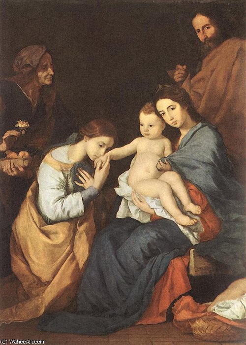 The Holy Family With St Catherine — Jusepe De Ribera