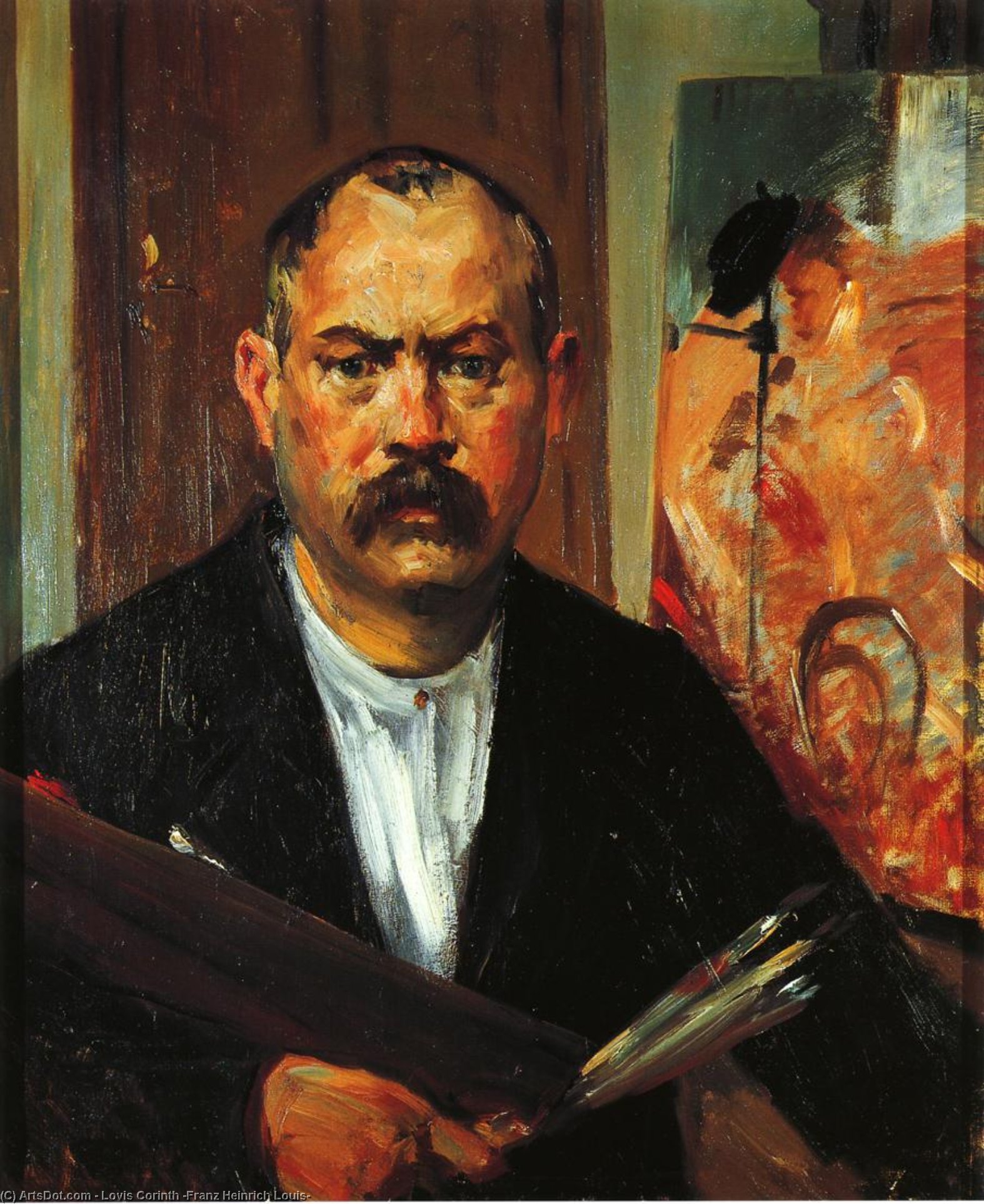 Self Portrait Without Collar — Lovis Corinth