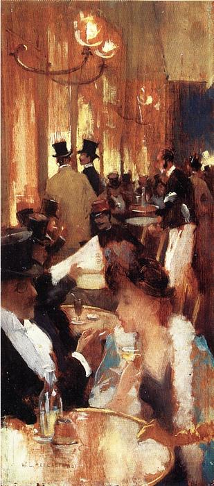 Au Cafe — Willard Leroy Metcalf