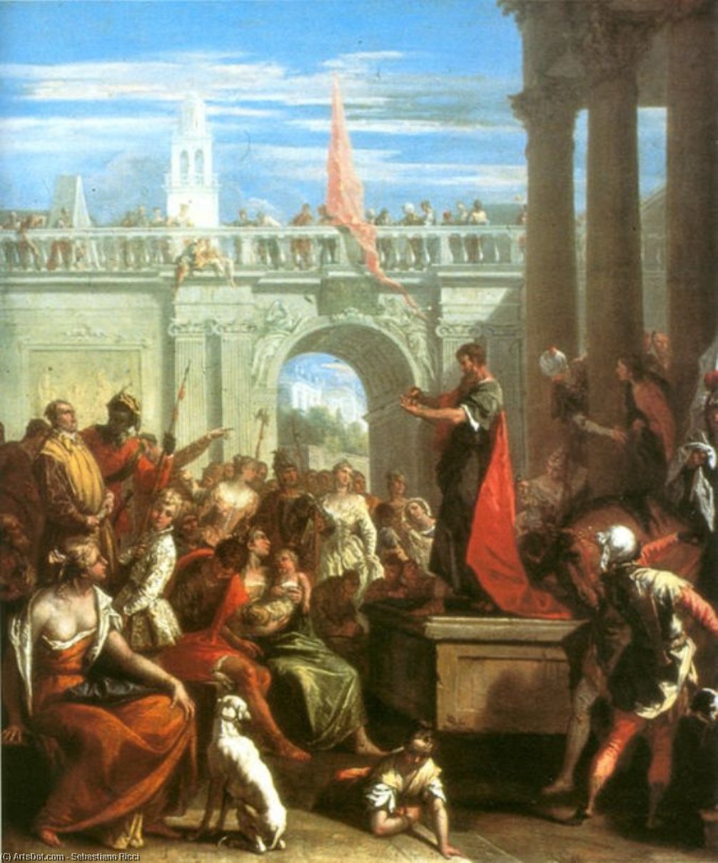Preaching Of St Paul — Sebastiano Ricci
