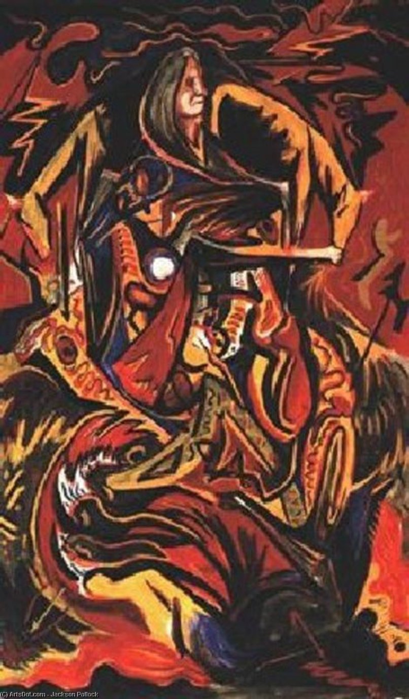 Composición Con Mujer — Jackson Pollock