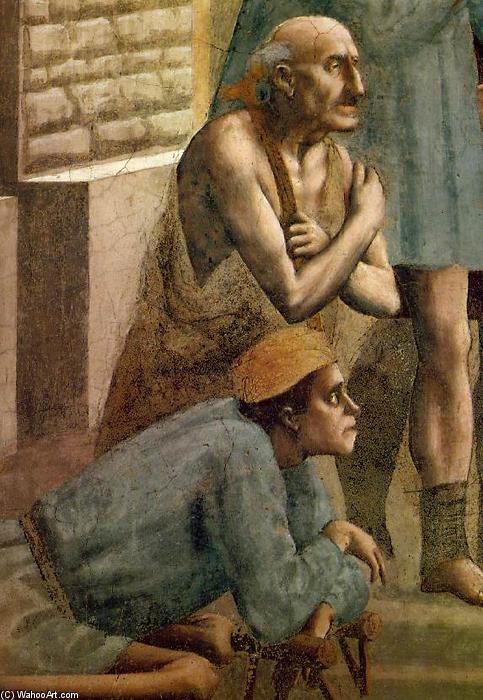St Peter Healing The Sick With His Shadow (detail) — Masaccio