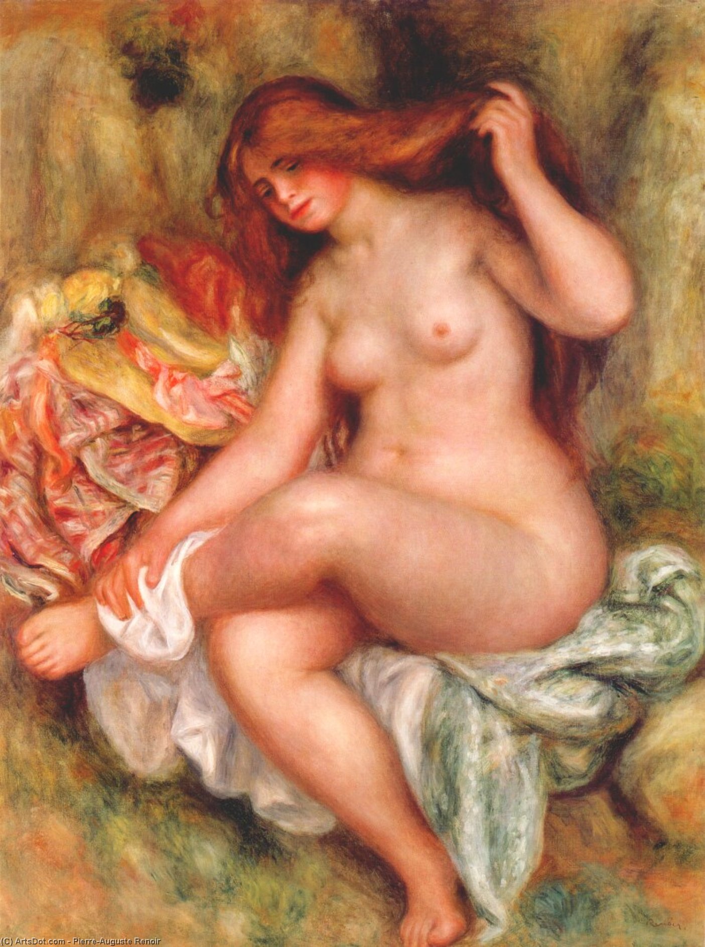 A Seating Bather — Pierre-auguste Renoir