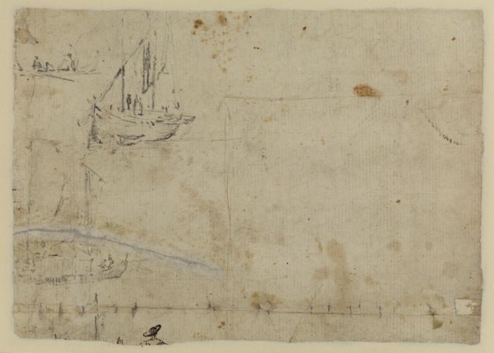 Studies Of Ships (verso) — Francesco Lazzaro Guardi